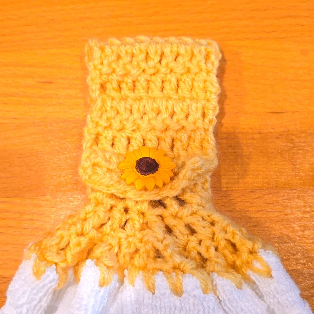 Handmade Hanging Hand Towel - Sunflower